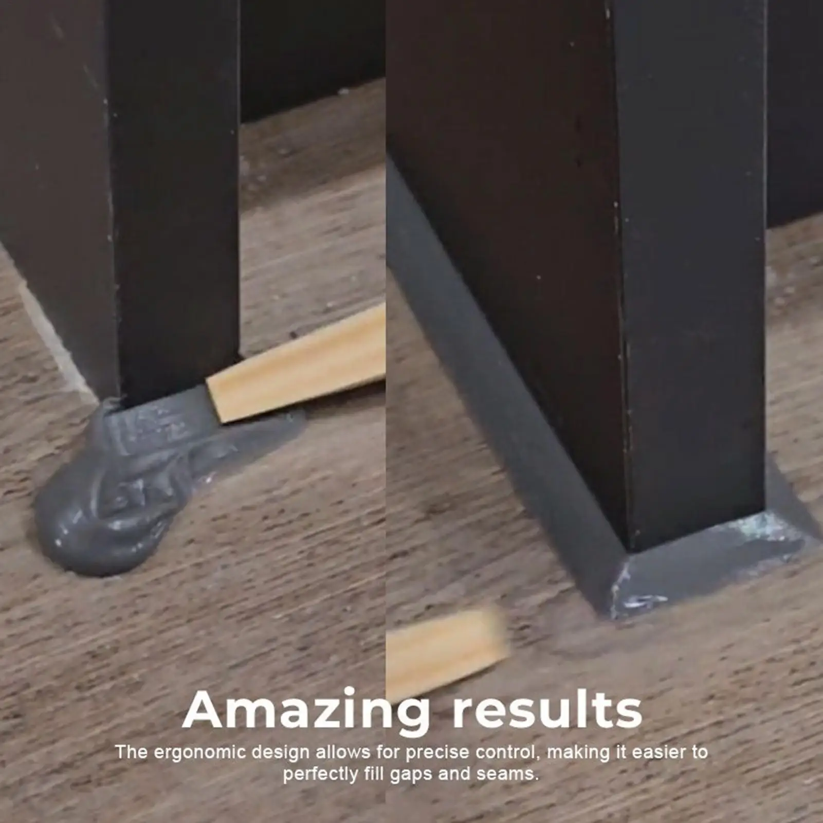 5pcs Caulk Smoothing Tool Caulk Spreader Tools Portable Ergonomic Wood Handle Applicator For Wall Home Window Door Sealant