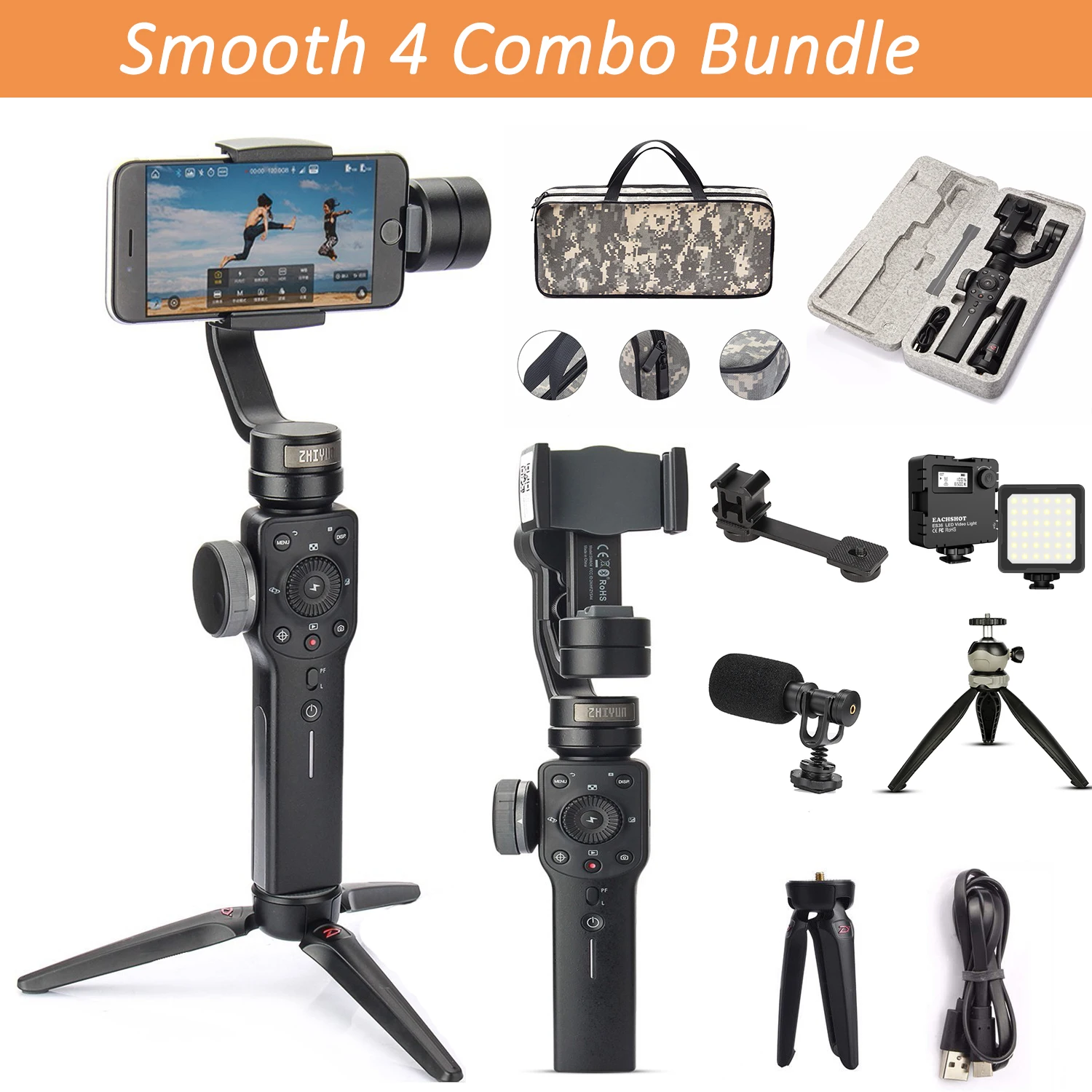 ナチュラ Zhiyun Smooth 4 ジンバルを3?スタビライザー ジンバル遅延