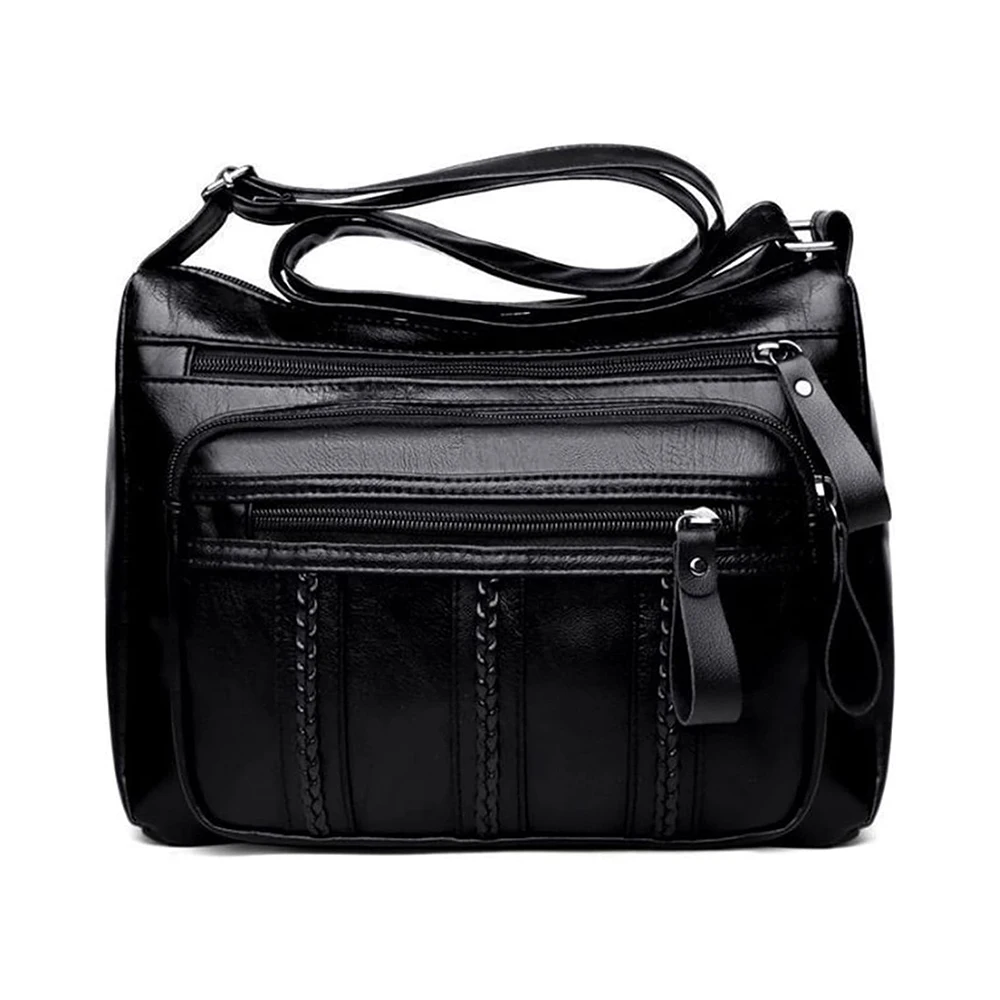 Women Shoulder Bag PU Soft Leather Ladies Fashion Simple Mom's Crossbody Bag Purse With Adjustable Strap Satchel