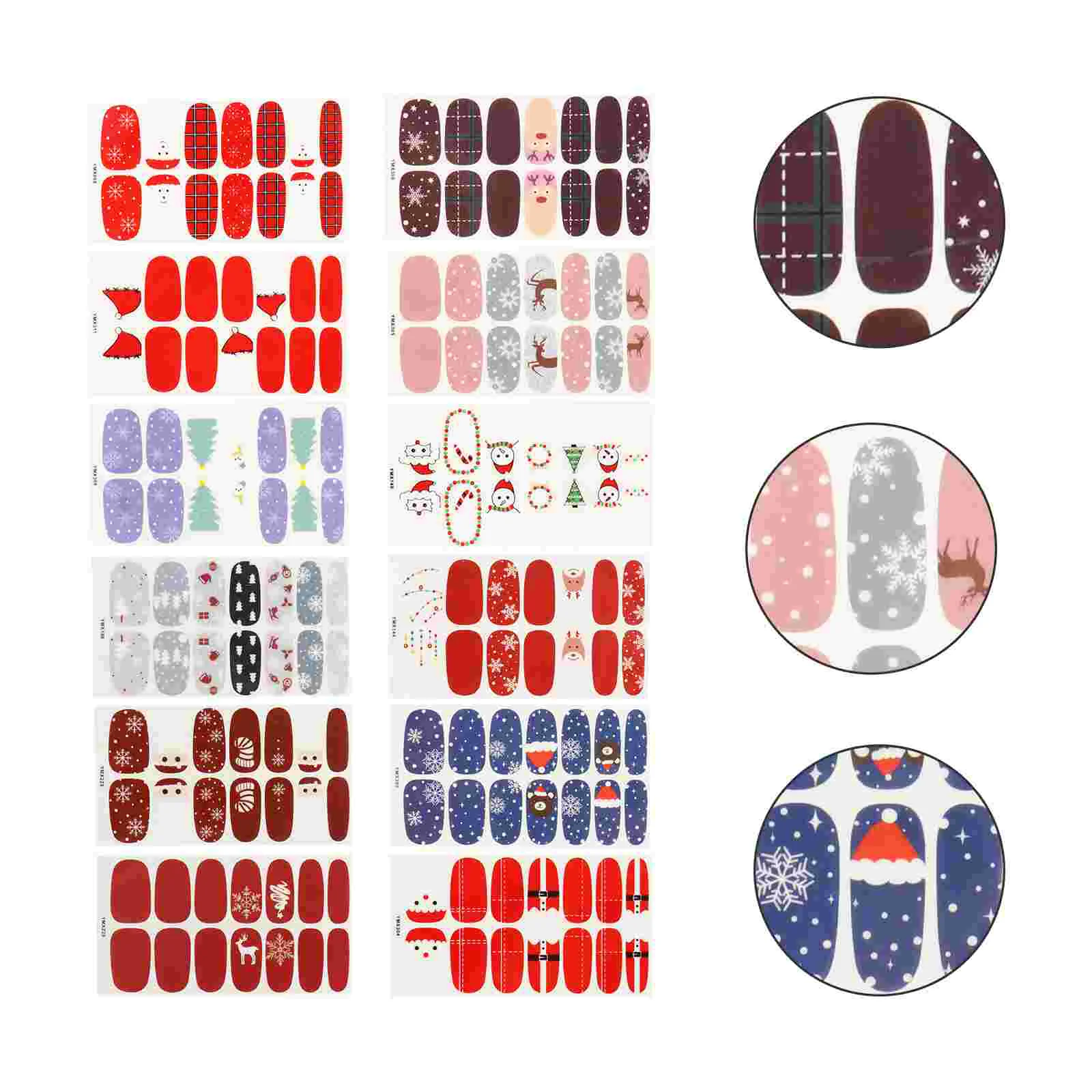 

15 Sheets Christmas Nail Polish Wraps Full Nail Stickers Nail Art for Girls