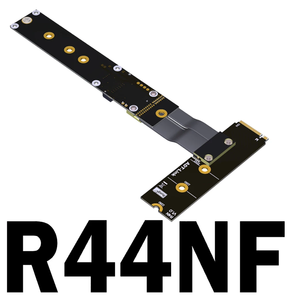 R44SFM.2 para Cable de extensión NVMe SSD PCIe3.0 x4 extensor NVMe m-key STX de velocidad completa que gira 90 grados a la derecha 32G/bps