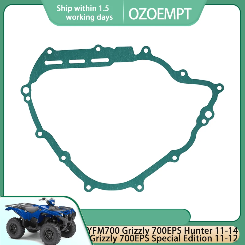 

OZOEMPT Engine Cylinder Crankcase Repair Gasket Apply to YFM700 Grizzly 700EPS Hunter 11-14 Grizzly 700EPS Special Edition 11-12