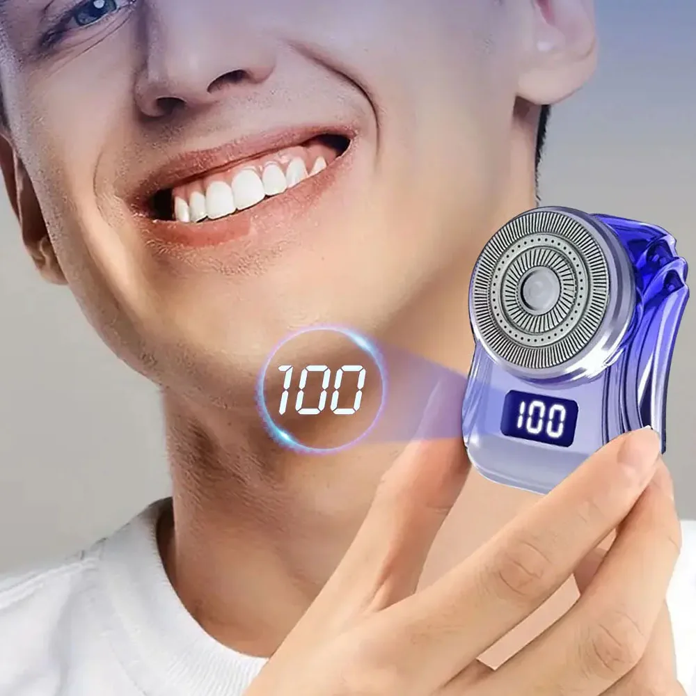 Portable Shaver Mens Razor Car Razor Mini Pocket Shavers Electric Usb Rechargeable Waterproof Razor Travel Onboard Dry Wet Shave 2