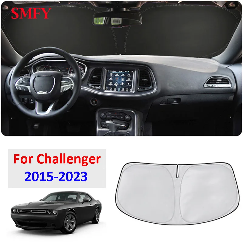 

For Dodge Challenger 2015-2023 Accessories Car Sunshade Front Windshield Curtain Sunscreen Heat Insulation Sun Visor Sunshield