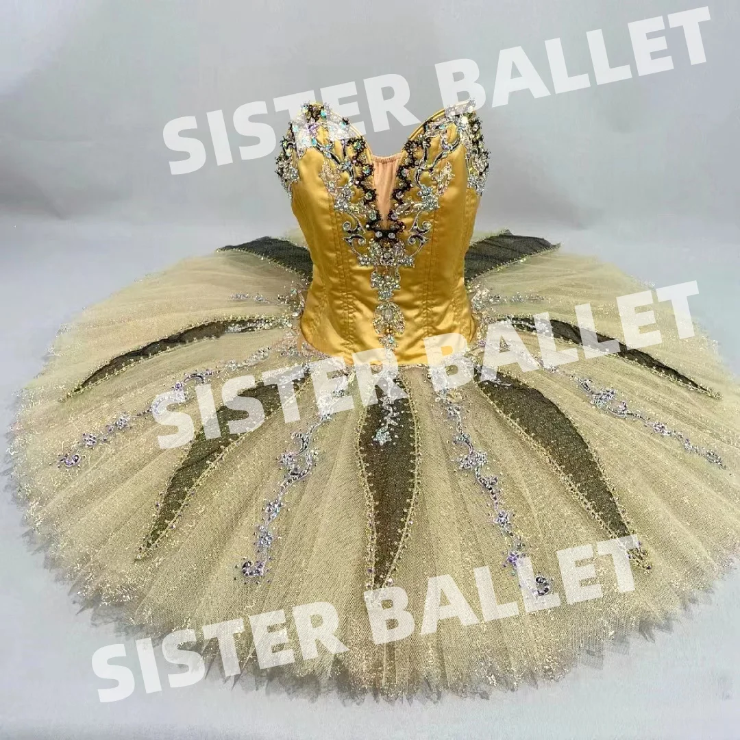 Esmeralda Varies Tutu High-End Private Custom Adult Children Gold Professional Performance Competition Wear Women