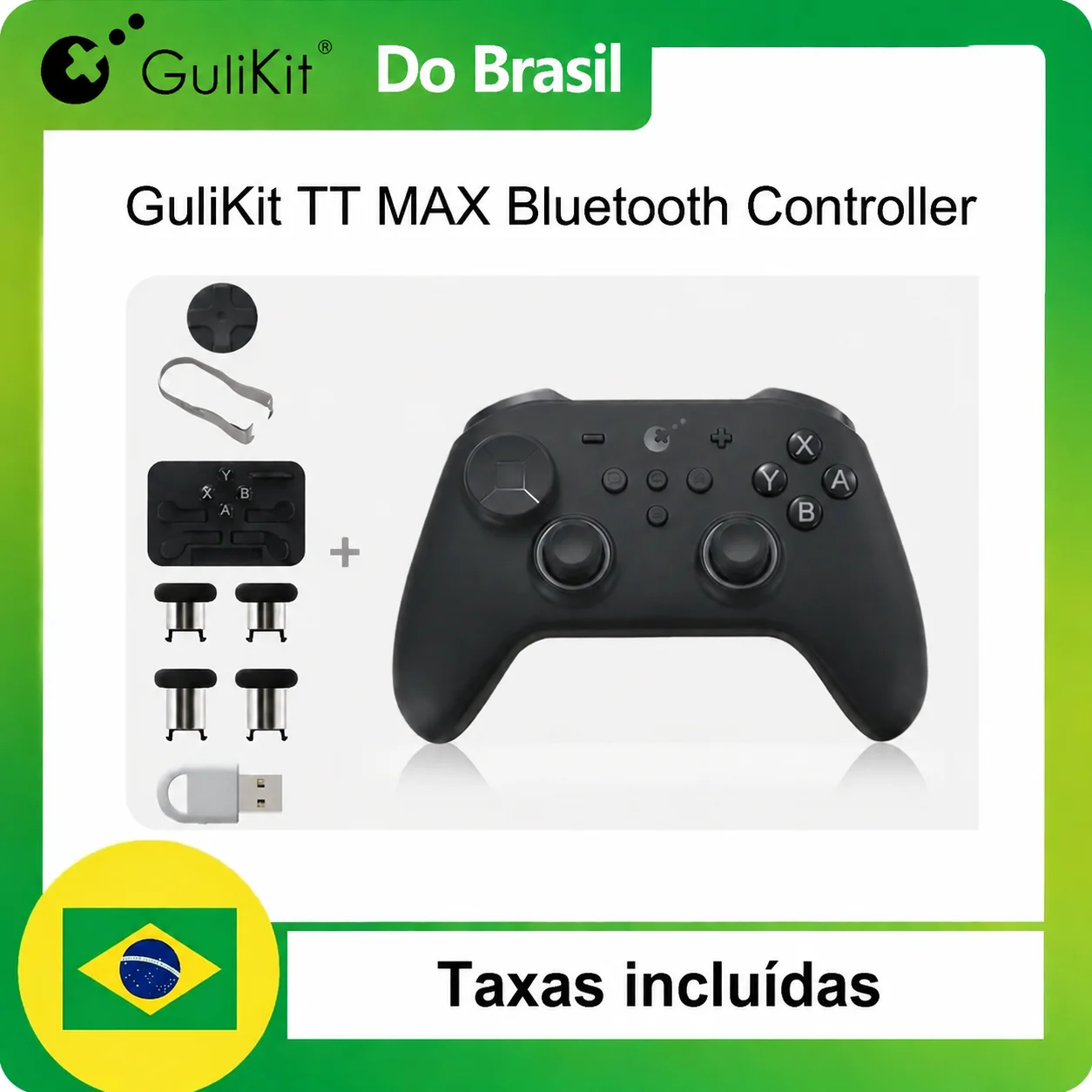 GuliKit TT Max Wireless Controller for Nintendo Switch 1/2 with Tension Adjustable TMR Joysticks for Windows Android iOS