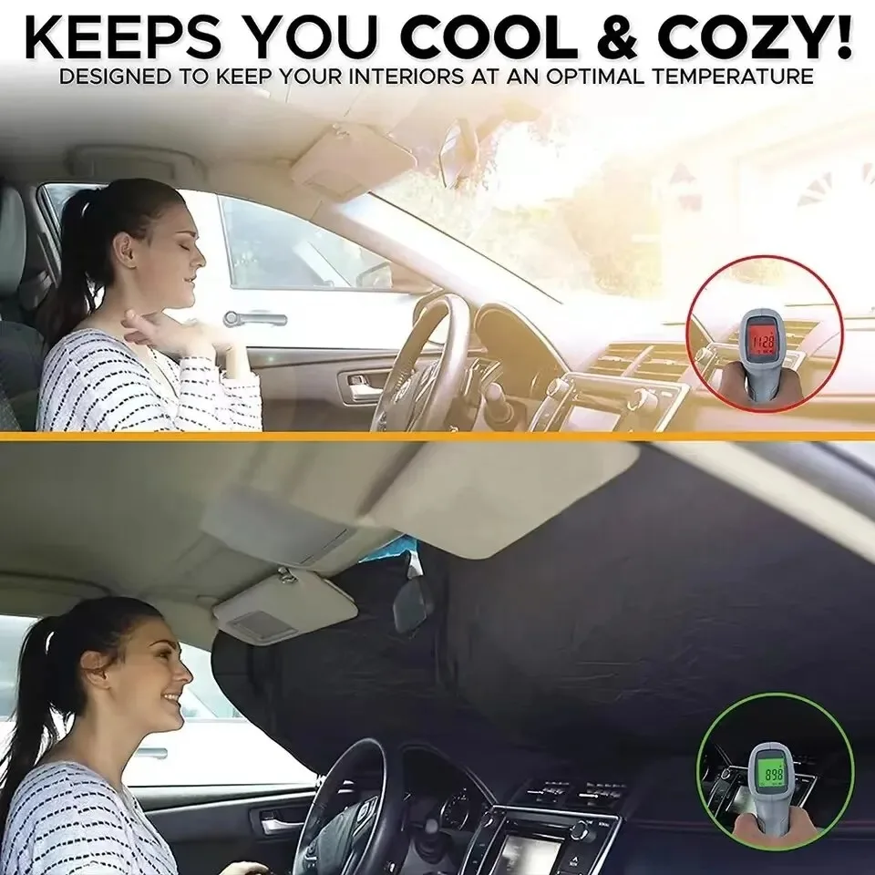 Windshield Sunshades 6PCS Car Front Rear Insulated Prevent Snow Ice UV Rays