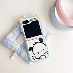 Charming Anime Pochacco Card Holder Cartoon Festival Gift Soft Cover Anti - Drop Case - Galaxy Z Flip5 (Phone Case 1)