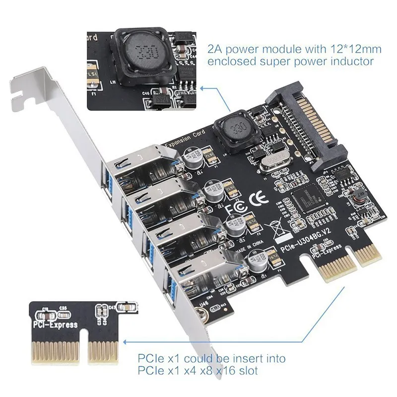 7 Portas, USB 3 Cartão de Expansão,