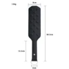 38.5CM Enhance Pain Quincunx Leather Stainless steel Spikes Spanking Paddle Slapper Whip for Horse Training 2