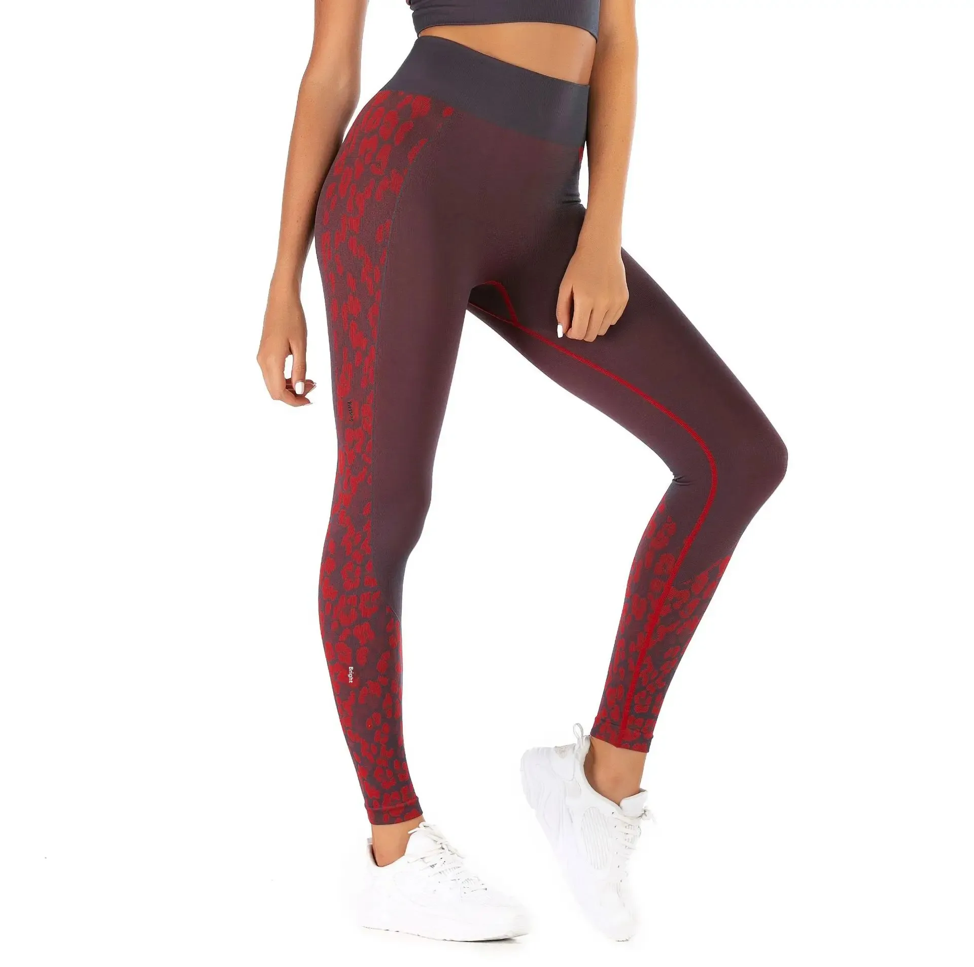Clearance Sale! Trendy Leopard Print Fitness Pants Women's Multi-Color Seamless Quick-Dry Sexy Peach Butt Tight Pants