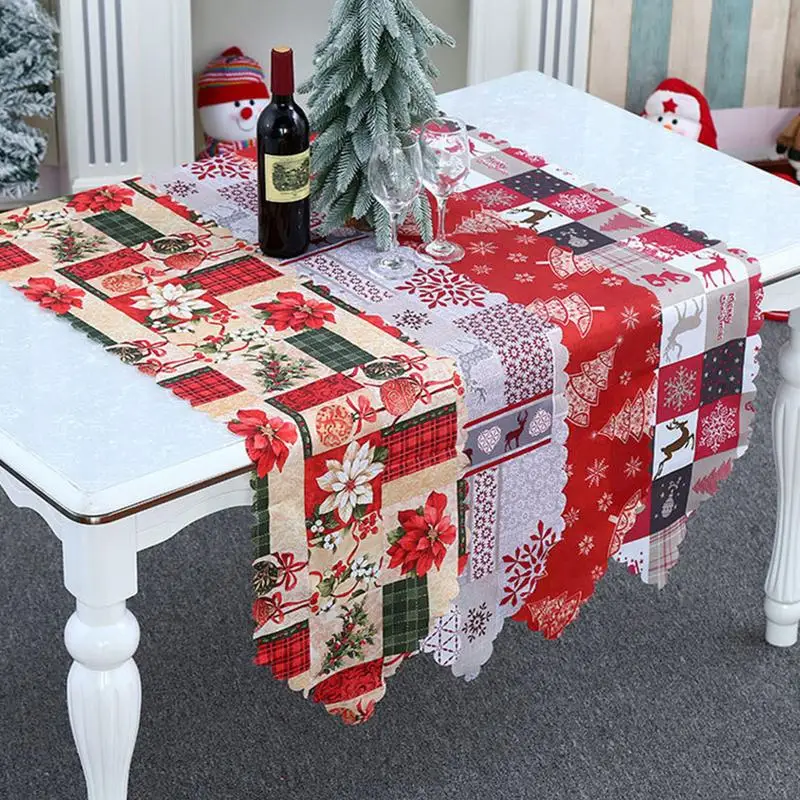 

Christmas Table Runner 14x71 Inches Snowflake Cover For Holiday Winter Decorations Rustic Kitchen Decor For Buffet Dinner Coffee