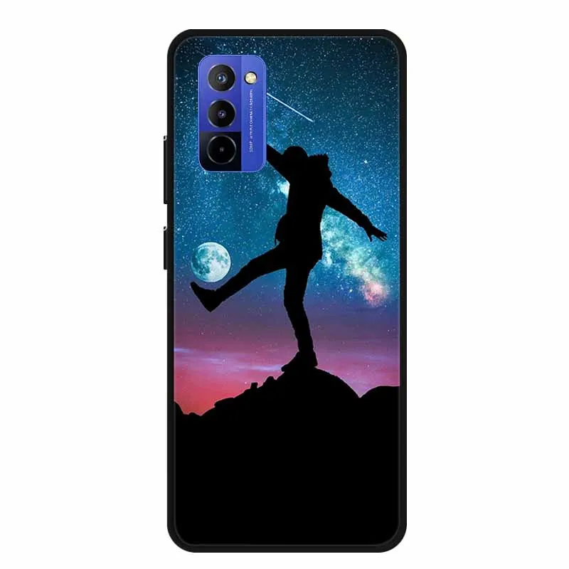 Shockproof Black Silicone Phone Case with Bumper Protection - Soft Back Cover 6.75