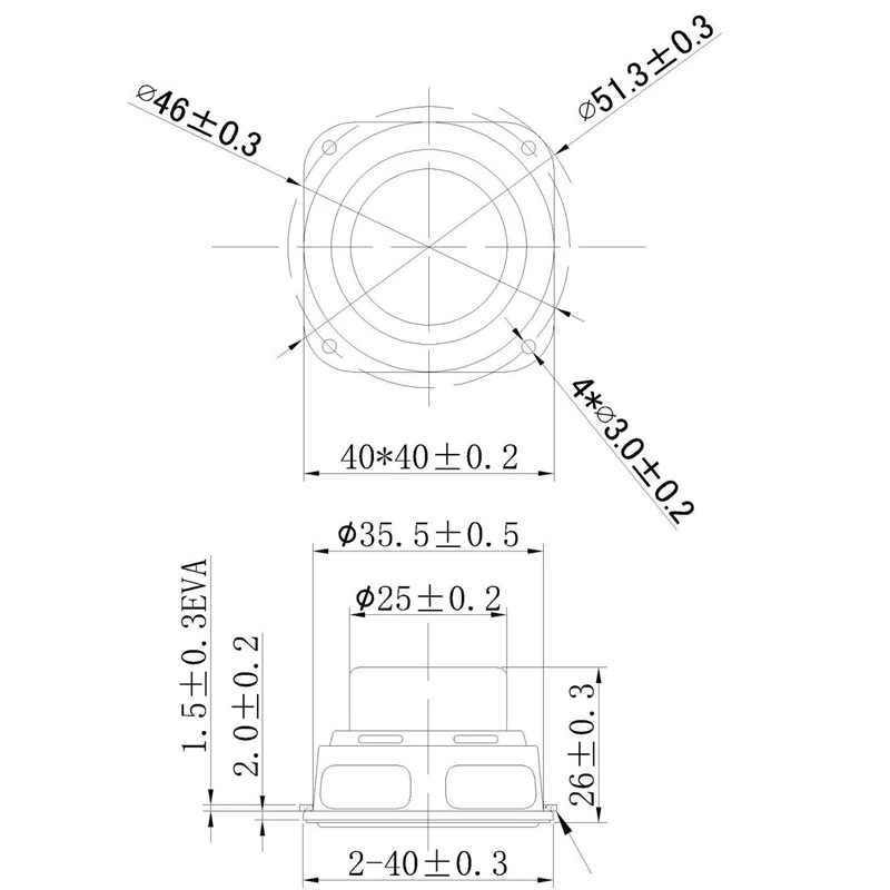 Tenghong 2pcs 5 Ohm 8W 40MM Full Range Audio Sound Bluetooth Speaker 1.5 Inch Rubber Edge 18 Core For Home Theater Loudspeaker