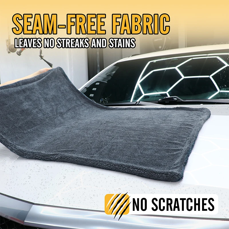Microfiber Cleaning Towel Double Sided Car Drying Towel 1500GSM Twisted Loop Design For Car Wash Superior Absorption Streak-Free wash car towel microfiber cleaning towel cleaning towel