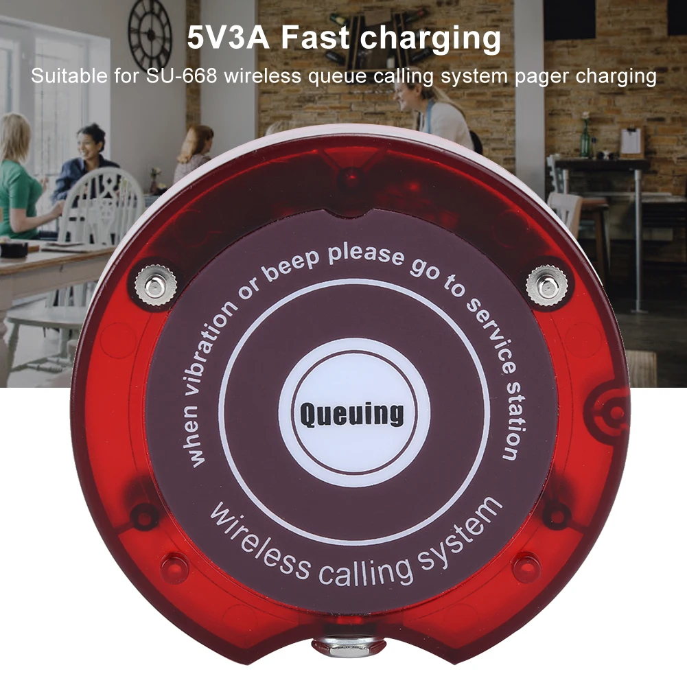 SU‑668 Pager Adapter Wireless Queue Calling System Pager Adapter Charging Base for Restaurant 110‑240V HT