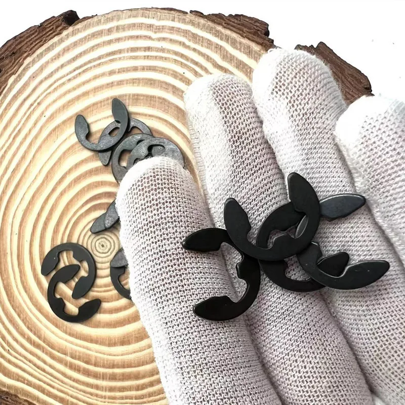 KSeSii E-Sicherungsringe Set - M2 Bis M24, 65Mn Stahl, Schwarz