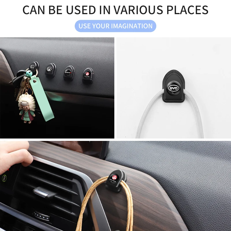 ABS Car Hooks PC Self-Adhesive Dashboard Hook for 10Pcs Car