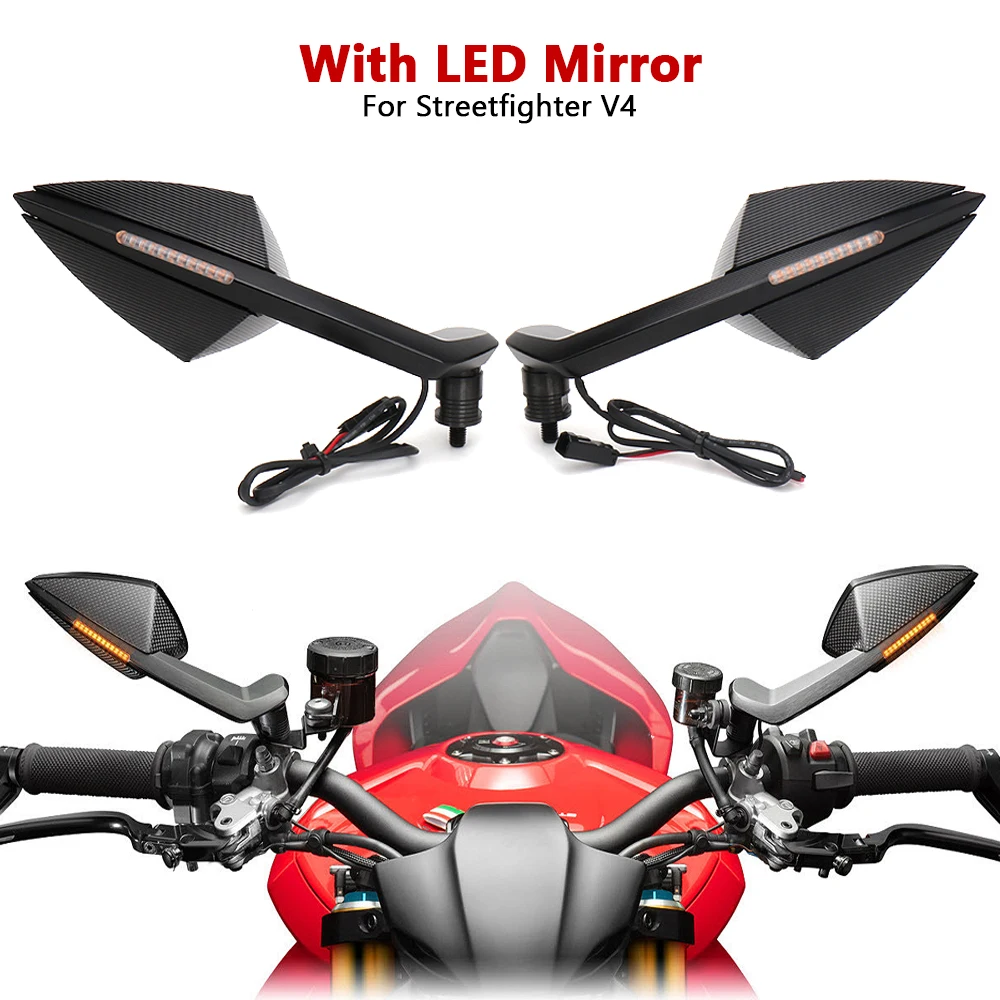 Motorcycle-Accessories-Rearview-Mirror-with-LED-Turn-Signal-Light-Black ...