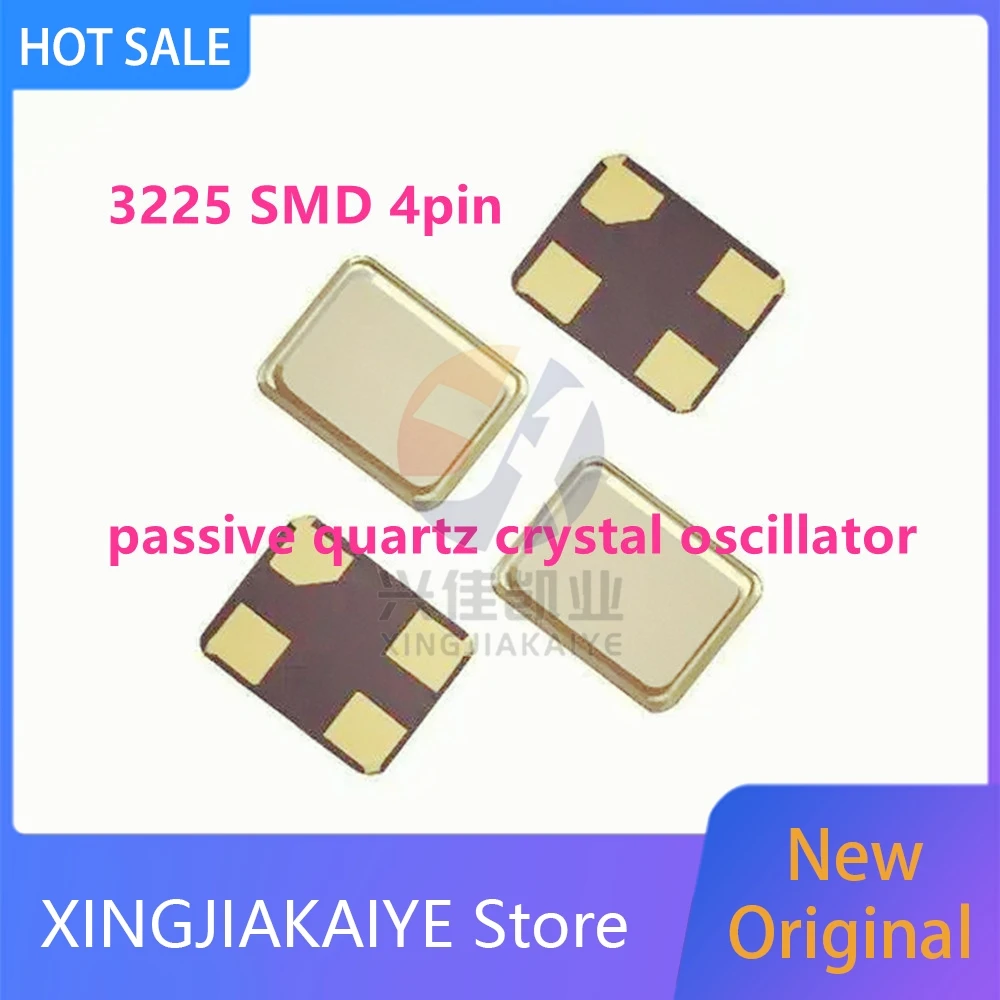 25PCS SMD 3225 SMD passive quartz crystal oscillator 13.56MHZ 13.560MHZ 13.560M 20PF 10PPM 3225 13.560 3.2*2.5mm 4P