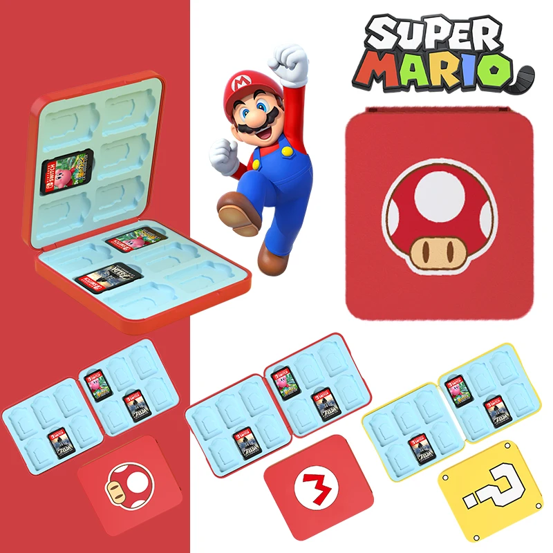 Super Mario Switch Card Box Per Nintendo Switch 12 In 1 Storage Box Magnetico Protettivo Antiurto Ad Alta Capacità