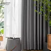 Modern Gray Blackout Curtains for Living Room Solid Thick Colth Curtain For Bedroom The Kitchen For Curtains Drapes Shading 90% 3