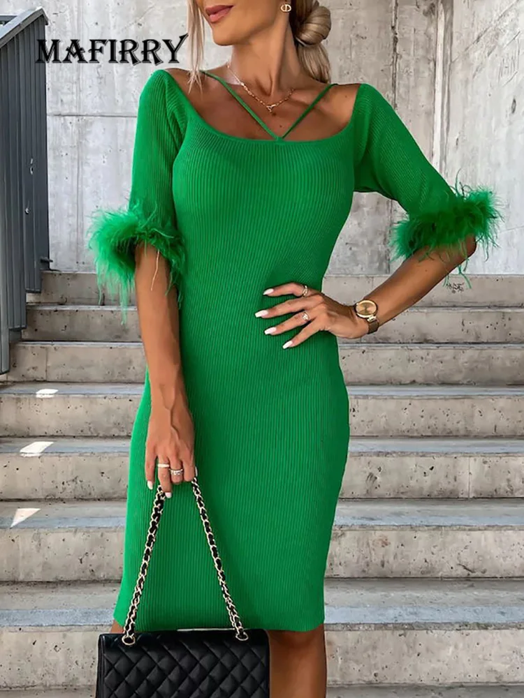 

Женское облегающее платье составного кроя, однотонное элегантное праздвечерние чное платье с вырезом лодочкой, открытой спиной и коротким рукавом, весна-лето 2022