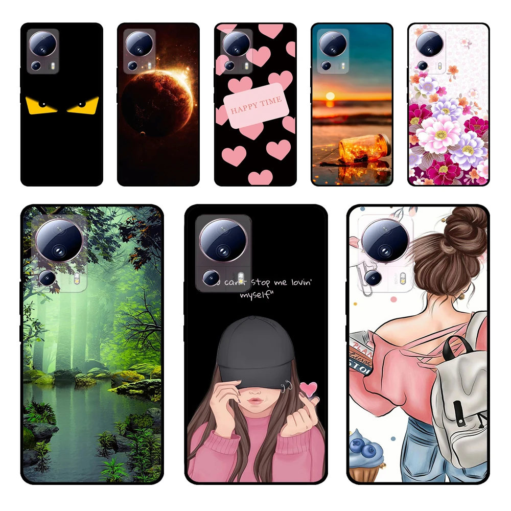 Per Xiaomi 13 Lite Case 6.55 ''Soft Printing Xiami13 Lite Cover Tpu Custodia In Silicone Per Xiaomi 13 Lite Coque Mi13 Lite Capas