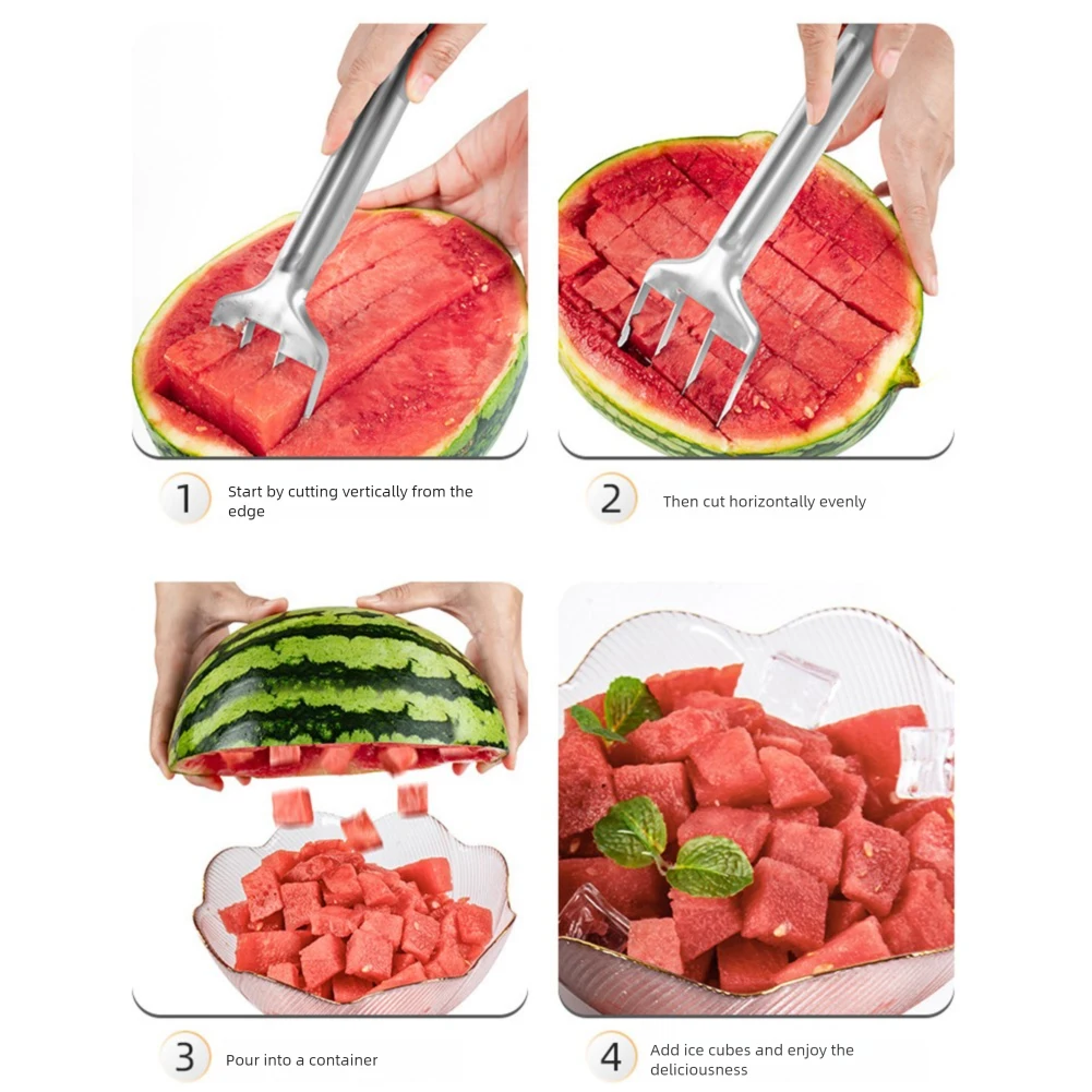 Watermelon Slicer Cutter Fruit Knife Cutter Fruit Platter Watermelon Digger Separator Kitchen Home Accessories Gadgets Tools