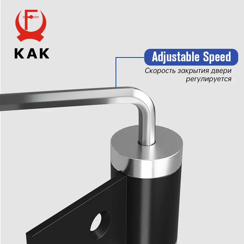 KAK 2 Pack Hydraulic Door Hinge Automatic Door Closer 90&deg; Positioning Adjustable Stopper Soft Closing 50KG Hardware door stopper door closer