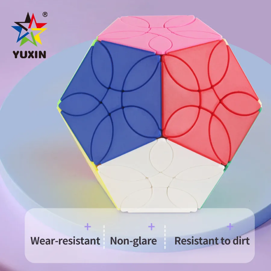 Yuxin Petals Megaminx Magic Puzzle Cubes Dodecahedron Cube 12 Faces Megaminx Toys Cubo Magico Educational Children toys 2