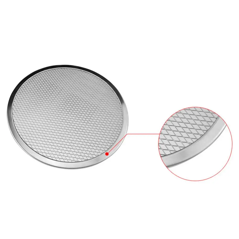 Kitchen Tool Non-stick Thicken Baking Tray 6/7/8/9/10/11/12/13/16 Inch Pizza Pan Aluminum Net Round Pizza Mesh Pan