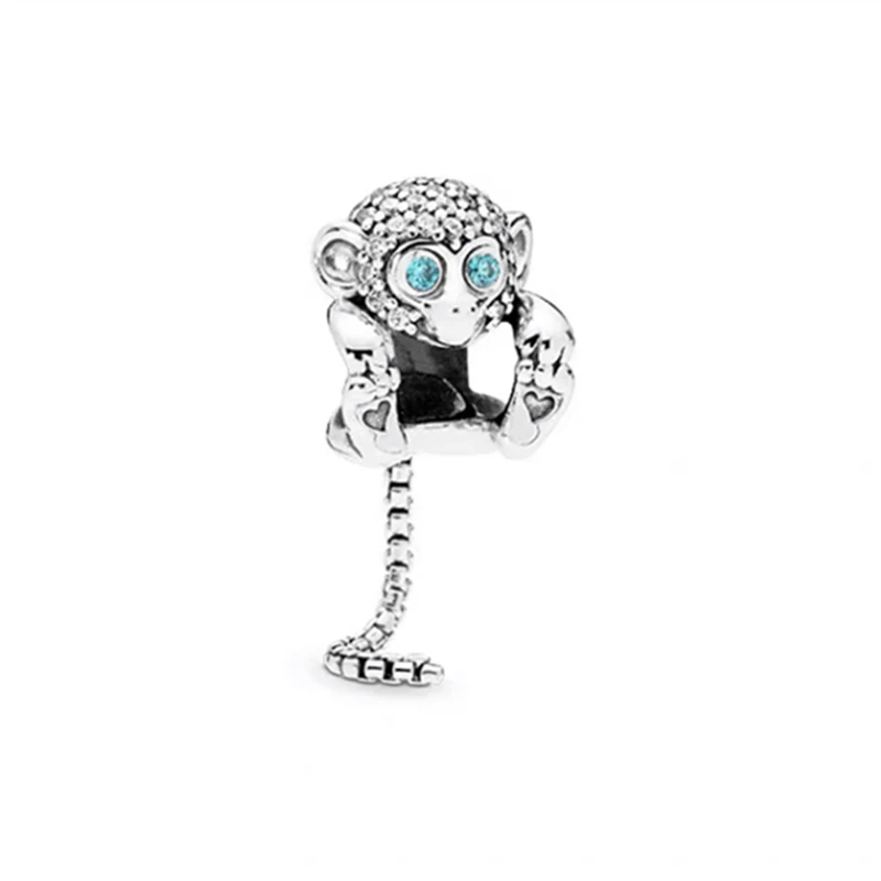 Fine Highland Cow & Squirrel Rabbit Hedgehog Animal Charm Beads Fit Original 925 Silver European Bracelet DIY Women Jewelry Gift 5