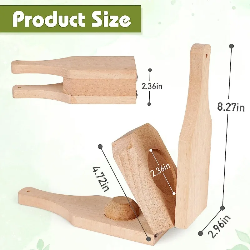 Reuseable Plantain Masher Wooden Toston Maker Meatball Maker Bacon Banana Basket Mold Banana Smasher Pressing Cups