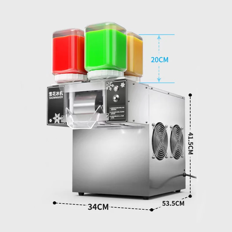 124KG/24h Mini Snow Ice Maker Shaver Machine Europe