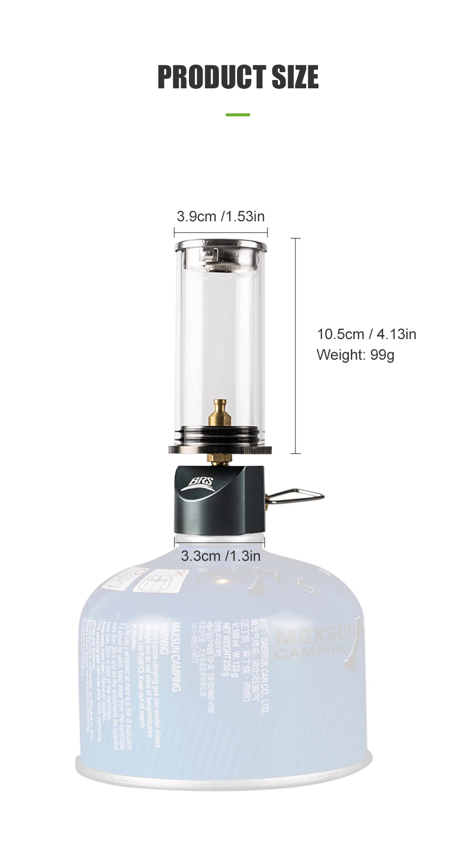 BRS-55 Traumhafte Kerze Lampe Mini Winddicht Butan Gas Camping Laterne Outdoor Camping Liefert Tourist Zelt Beleuchtung Ausrüstung – Detail 5