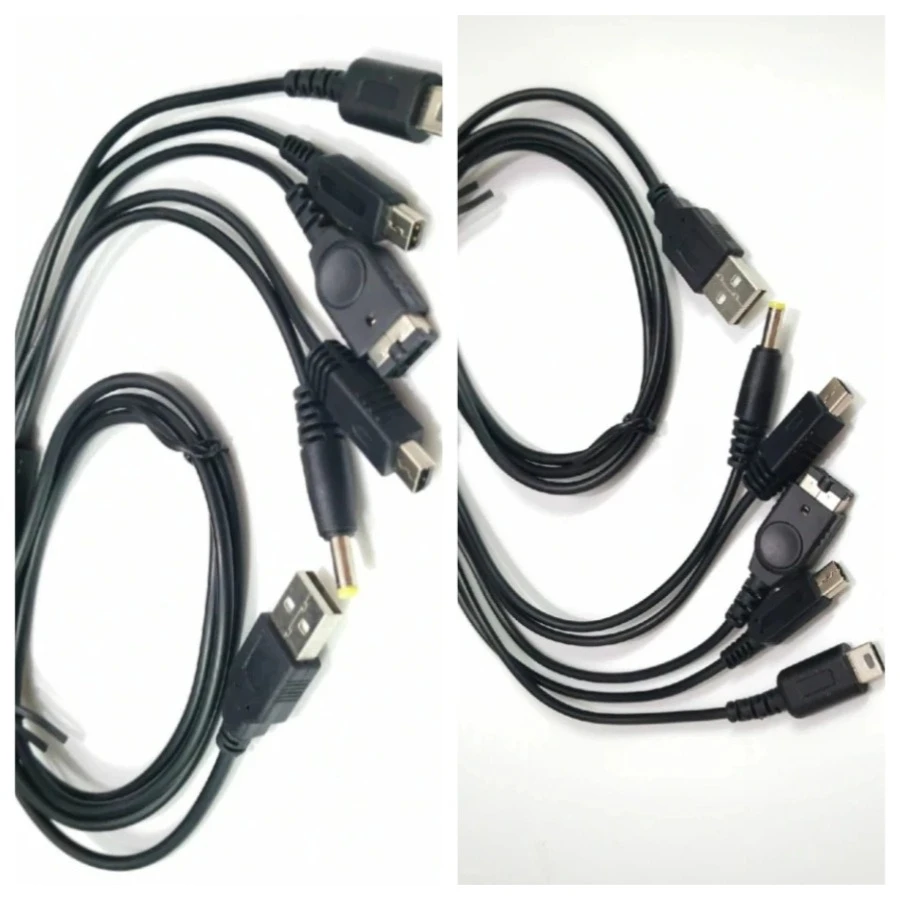 300개 1.2M 멀티 충전 케이블 USB 고속 충전기 와이어 코드 (닌텐도 GBA SP DS Lite DSL NDSL 뉴 3DS XL LL PSP Wii U 용)