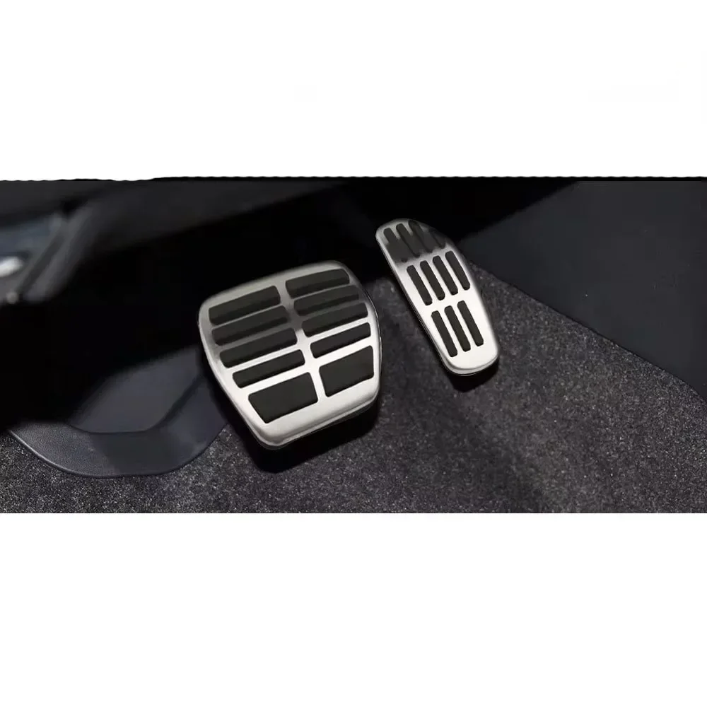 Car Foot Pedals Stainless Steel Accelerator Fuel Brake Non-slip No Drilling Alloy Covers Parts for Renault Samsung SM6 2015~