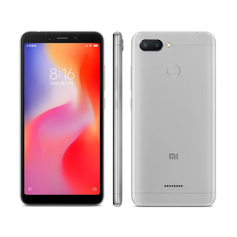 Original Xiaomi Redmi 6 4GB 64GB 13000mAh 6.6 inch celular googleplay Fingerprint Octa-core Global Rom 4G Smartphone 2