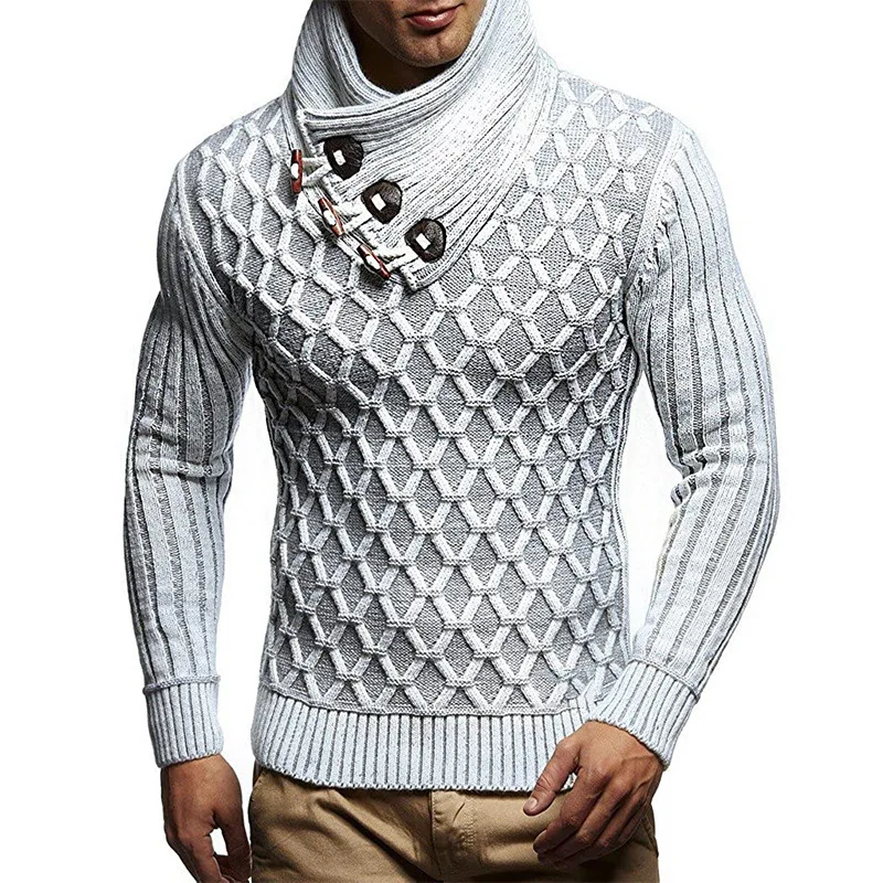 Men's Sweater New Autumn And Winter Turtleneck Gothic Punk Casual Plus-Size Sweater