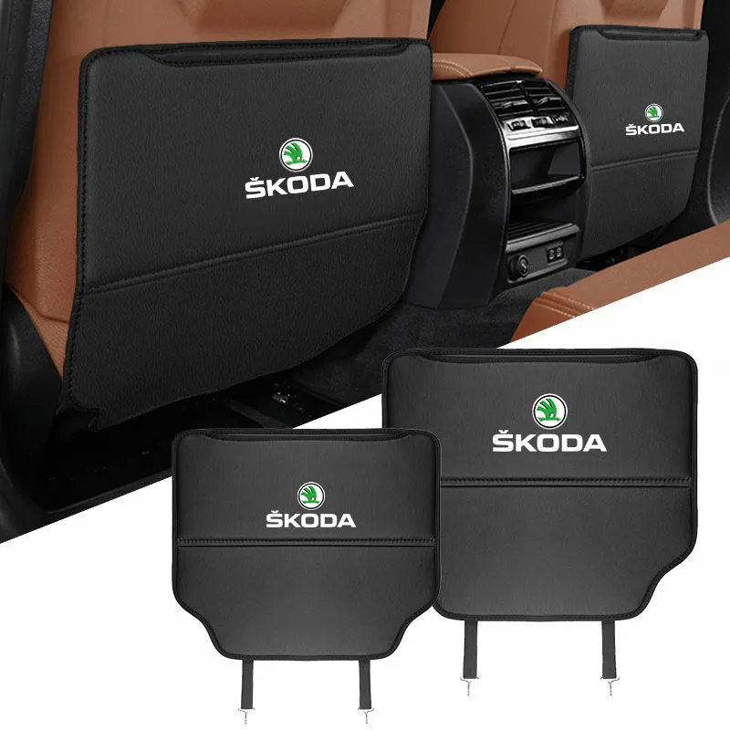 1Pcs Car Anti Kick Pad Seat Back Protector Cover For Skoda Octavia