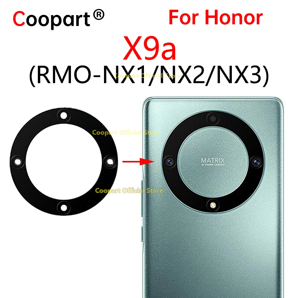 New Original Rear Back Camera Glass Lens Replacement For Honor X9a 5G With Adhesive Sticker RMO-NX1 RMO-NX2 RMO-NX3