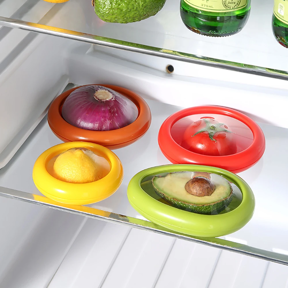 Reusable Food Saver Avocado Keeper Vegetable Container Airtight Refrigerator Safe Eco Kitchen Organizer Vibrant Storage Lids