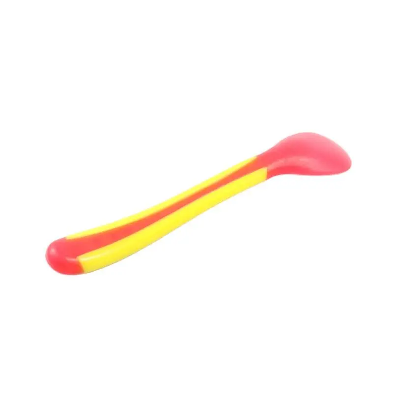 Baby Utensils Toddler Learning Feeding Spoon Fork Knif Babies Gadgets Short Handle Feel Temperature Feeder Tableware for Dishes baby feeding spoon