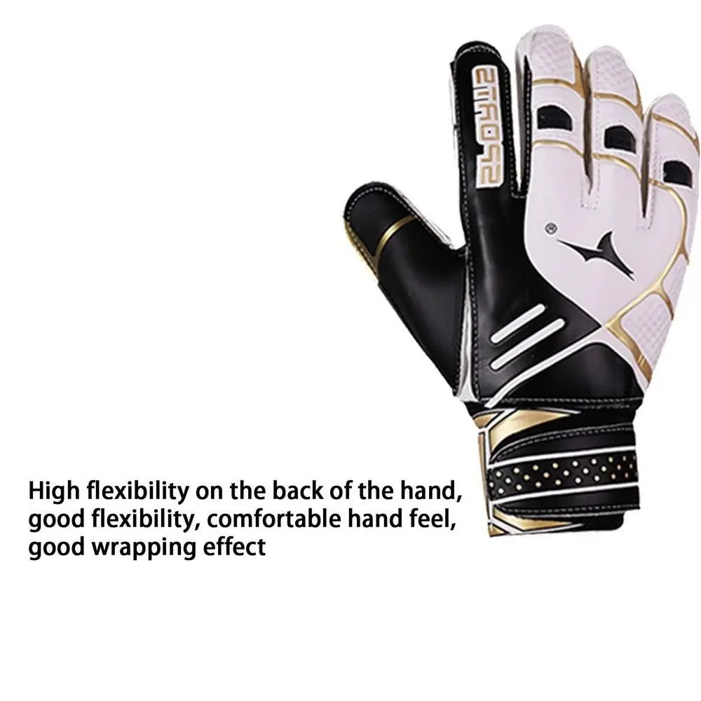 Wear Resistant Latex Finger Protective Soccer Goalkeeper Gloves Kids Size 5-10 Non Slip Goalie Football Training Men Gloves