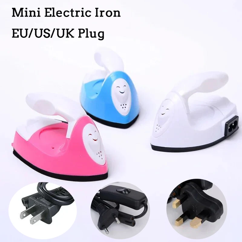 MiniElectricIronPortableHandheldHeatPressHomeTravelCraftIron