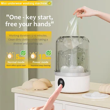 Portable Mini Washing Machine Mini Laundry Washer Machine Underwear Cleaning Tool For Dormitories Travel Camping Hotel Apartment 1