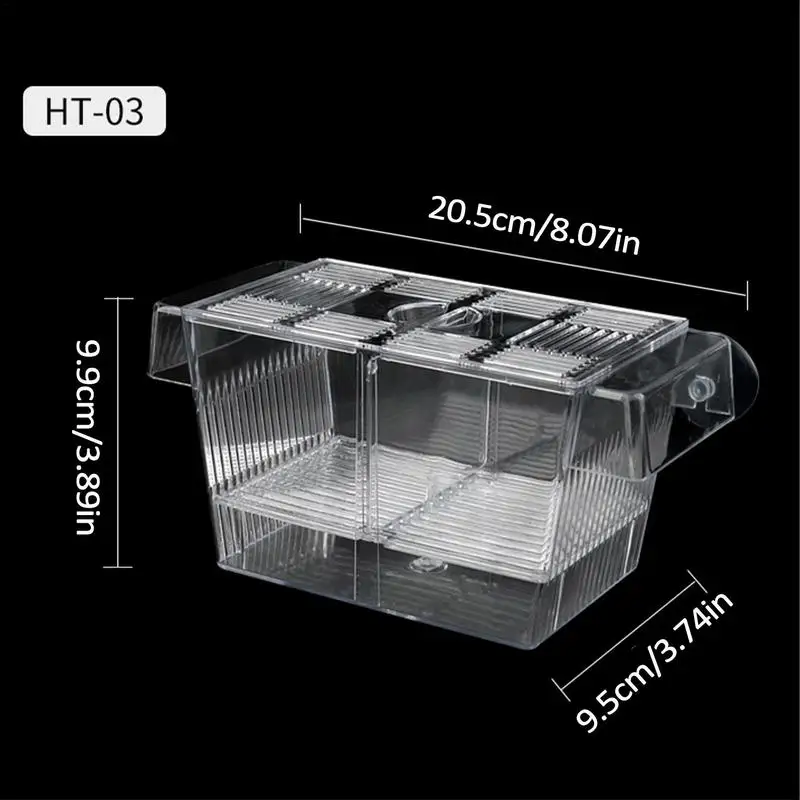 Fish Breeding Box Acrylic Hatchery Incubator Tank Divider Aquarium Breeder Box Acclimation Nursery