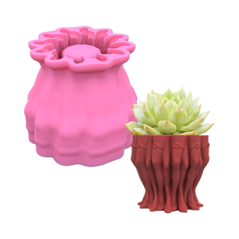 

DIY Sexy Beauty Legs Flower Pot Storage Box Mold for Succulent Plants Decor