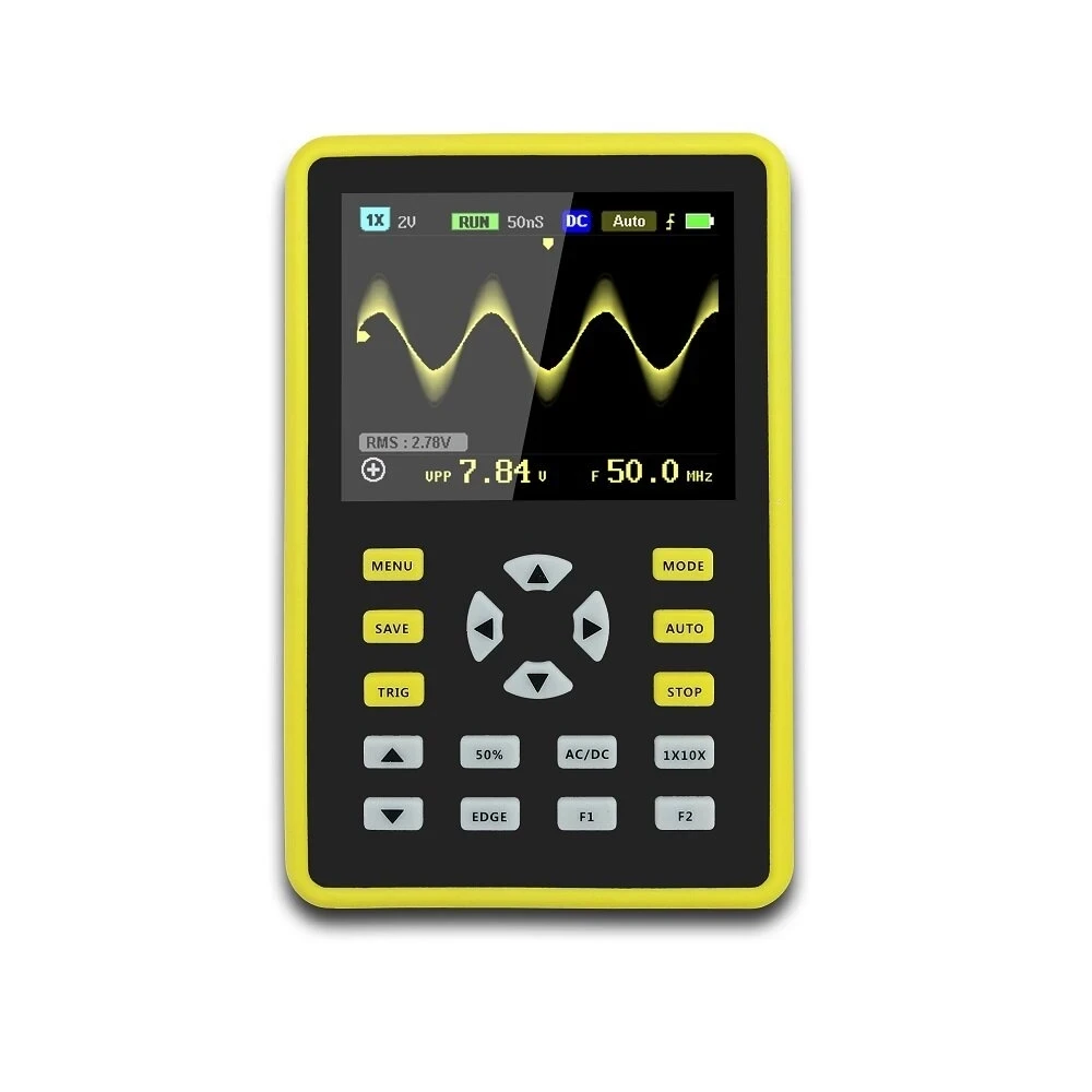 YYHC-5012H 2.4-inch Screen Digital Oscilloscope 500MS/s Sampling Rate 100MHz Analog Bandwidth Support Waveform Storage